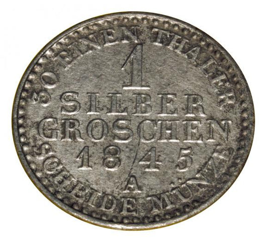 1 silber grosz 1845 Fryderyk Wilhelm IV Prusy Berlin