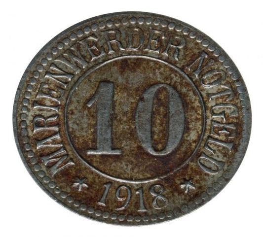 10 fenigów 1918 Kwidzyń / Marienwerder