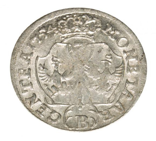 3 krajcary 1754 Fryderyk II Wielki Prusy Wrocław