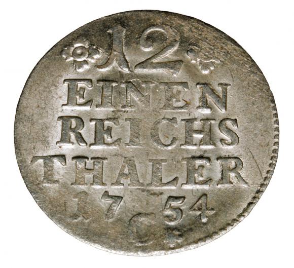 1/12 talara 1754 Fryderyk II Wielki Niemcy Kleve C