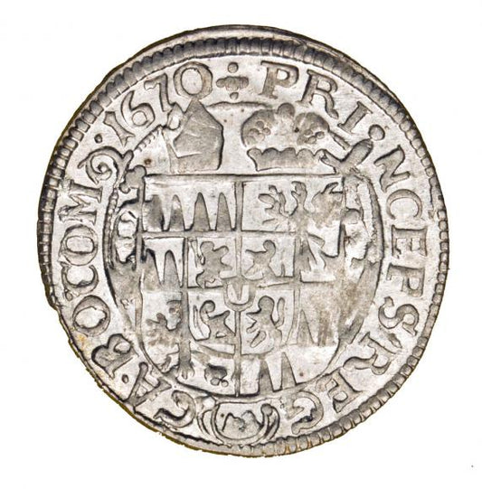 3 krajcary 1670 Karol II Lichtenstein Ołomuniec