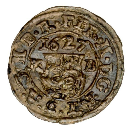 Denar 1627 Ferdynand II Habsburg Węgry Kremnica