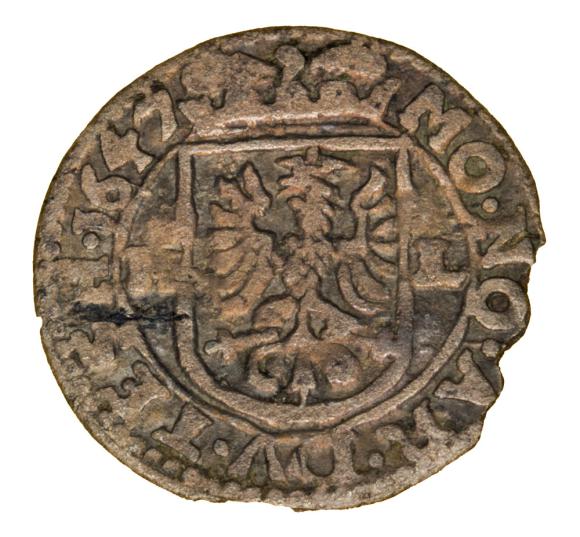 1 krajcar 1647 Elżbieta Lukrecja Księstwo Cieszyńskie Cieszyn