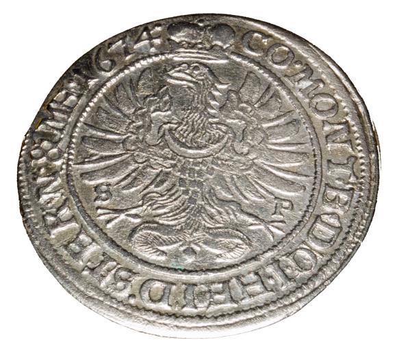 6 krajcarów 1674 Sylwiusz Fryderyk Witemberski Oleśnica