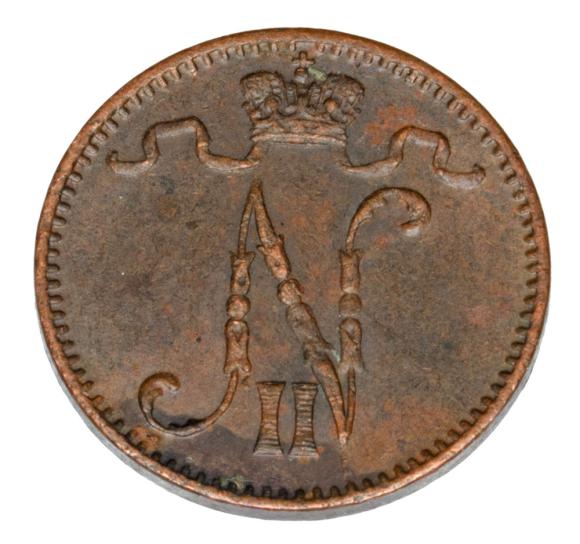 1 penni 1911 Mikołaj II Romanow Finlandia okupacja rosyjska Helsinki