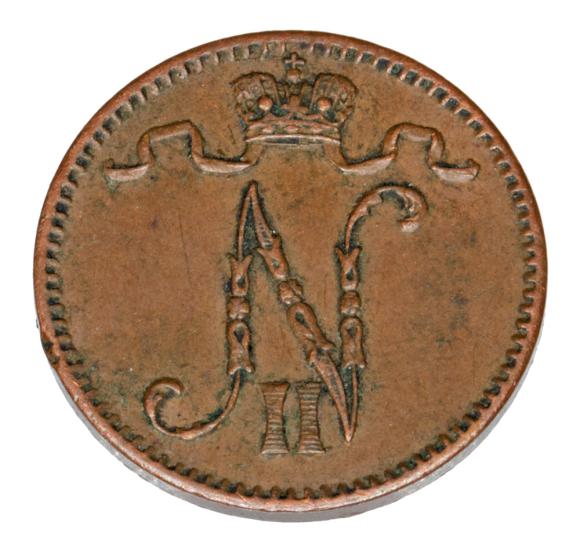 1 penni 1913 Mikołaj II Romanow Finlandia okupacja rosyjska Helsinki