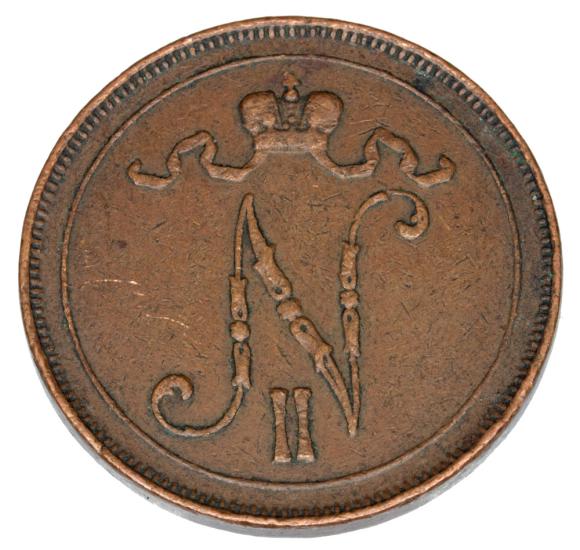 10 pennia 1912 Mikołaj II Romanow Finlandia okupacja rosyjska Helsinki