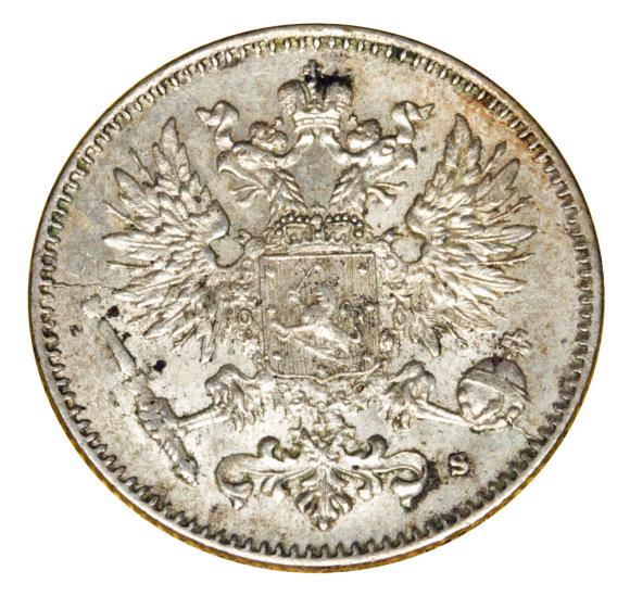 50 pennia 1916 Mikołaj II Romanow Finlandia okupacja rosyjska Helsinki