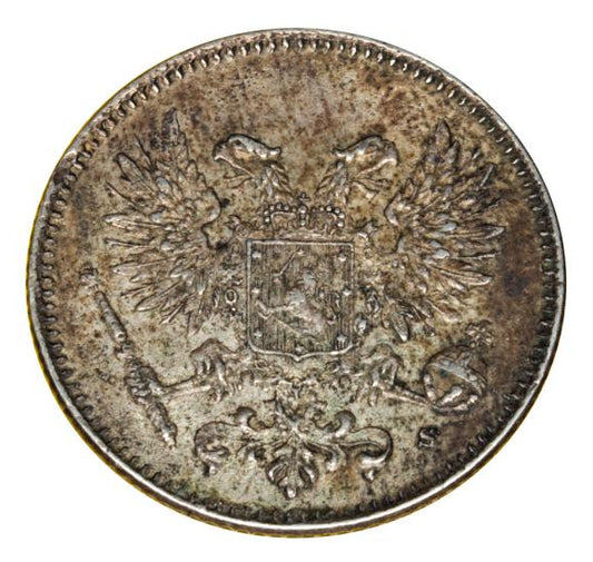 50 pennia 1917 Mikołaj II Romanow Finlandia okupacja rosyjska Helsinki