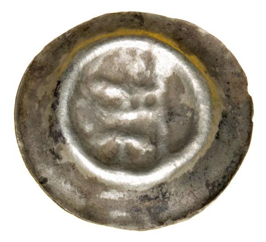 Brakteat Strzałów Stralsund proporzec kula i strzała