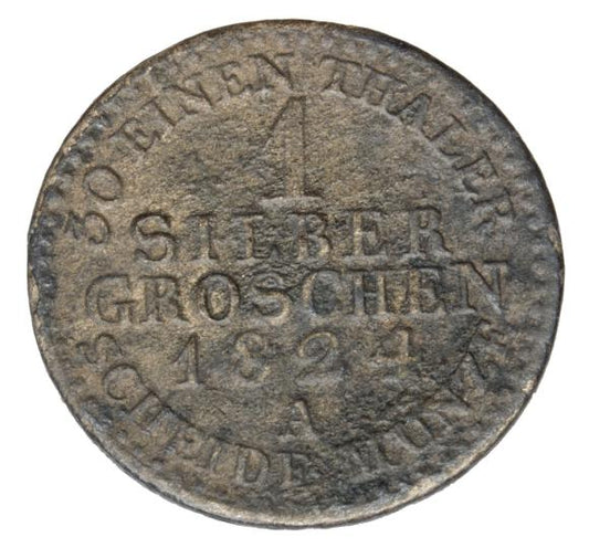 1 grosz srebrny 1824 Fryderyk Wilhelm III Prusy Berlin
