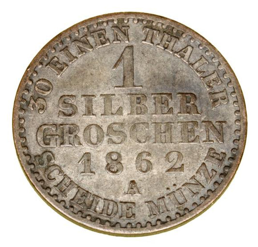1 grosz srebrny 1862 Wilhelm I Hohenzollern Prusy Berlin