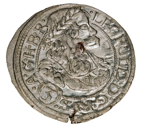 3 krajcary 1669 Leopold I Habsburg Wrocław