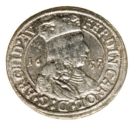 3 krajcary 1659 Ferdynand Karol Austria Hall