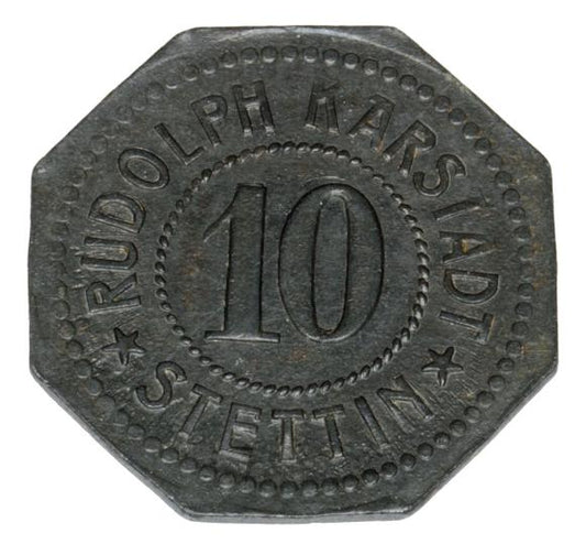 10 fenigów Szczecin Stettin Dom Handlowy Rudolph Karstadt