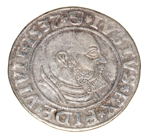 Grosz 1537 Albrecht Hohenzollern Niemcy Królewiec