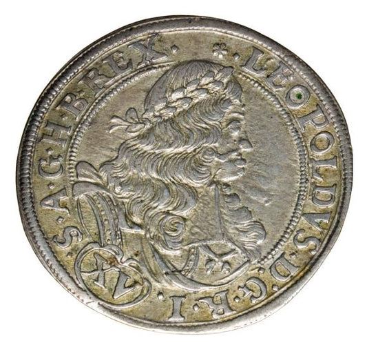 15 krajcarów 1677 Leopold I Habsburg Śląsk Brzeg
