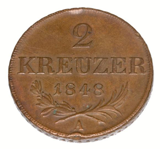 2 krajcary 1848 Franciszek Józef I Austria Wiedeń