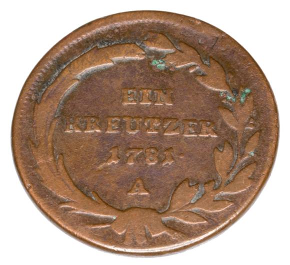 1 krajcar 1781 Józef II Habsburg Austria Wiedeń