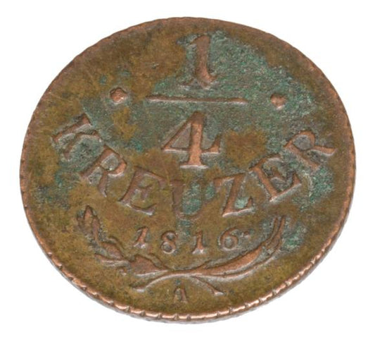 1/4 krajcara 1816 Franciszek II Habsburg Austria Wiedeń
