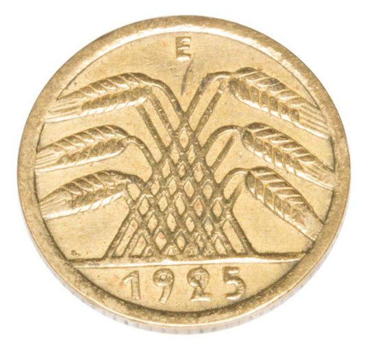 5 reichspfennig 1925 Niemcy Muldenhutten E