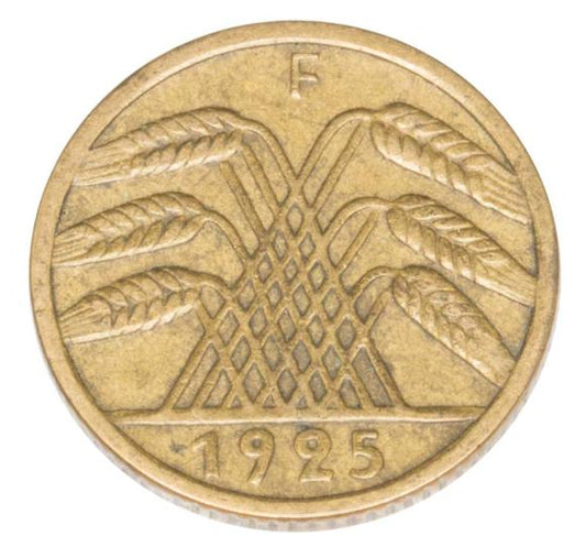 5 reichspfennig 1925 Niemcy Stuttgart F