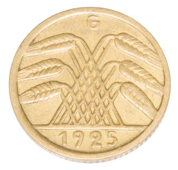 5 reichspfennig 1925 Niemcy Karlsruhe G