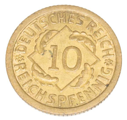 10 reichspfennig 1935 Niemcy Stuttgart F