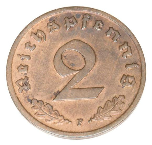 2 reichspfennig 1937 Niemcy Stuttgart F
