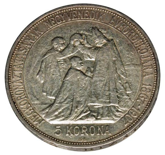 5 koron 1907 Franciszek Józef I Węgry Kremnica