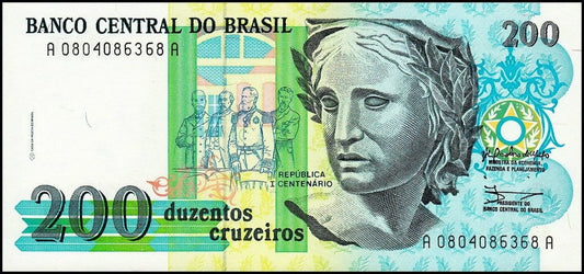Brazylia 200 cruzeiros Ojczyzna 1990 P-229
