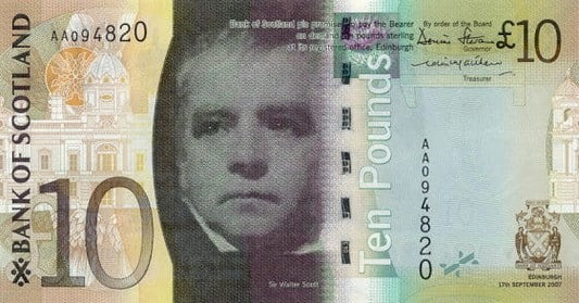 Szkocja 10 funtów Wiadukt Glenfinnan 2009 P-125a