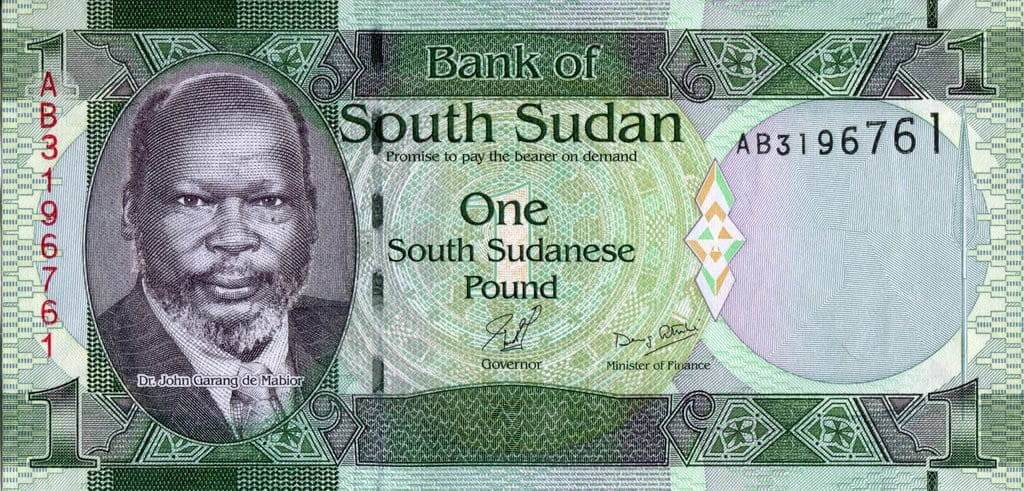 Sudan Południowy 1 funt Żyrafy 2011 P-5