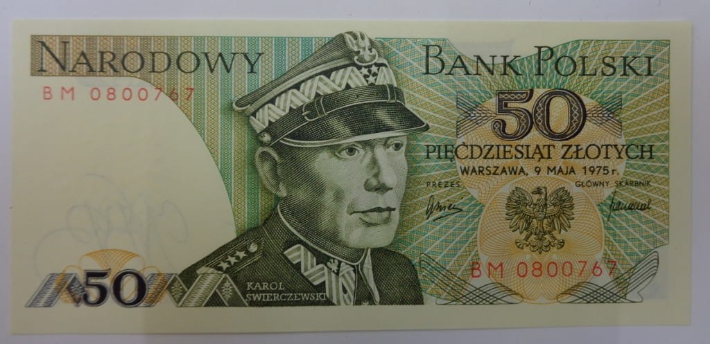 PRL 50 zł Karol Świerczewski 1975 P-142a.2 BM