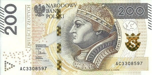 III RP 200 zł Zygmunt I Stary 2015 P-189a