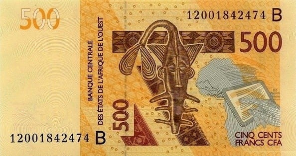 Benin 500 fr Hipopotamy 2012 P-New2a