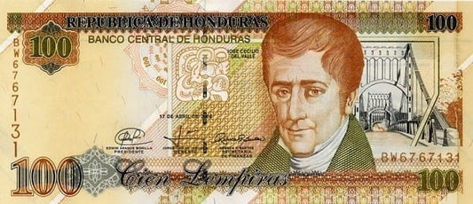 Honduras 100 lempira Jose del Valle 2008 P-77i
