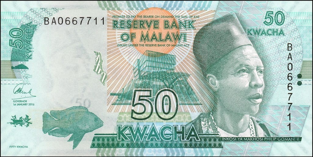 Malawi 50 kwacha Park Kasungu- Słonie 2016 P-64