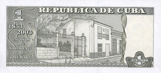 Kuba 1 Peso 150 rocznica J. Marti 2003 P-125