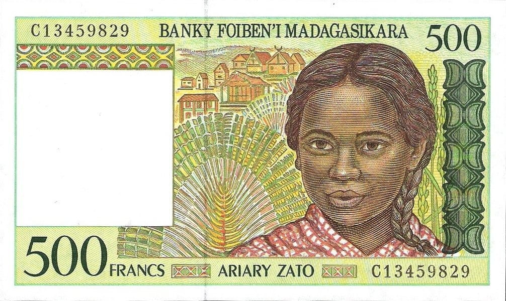 Madagaskar 500 ariary Bydło 1994 P-75b