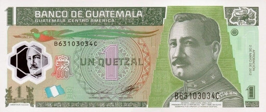Gwatemala 1 Quetzal Generał J. Orellana 2012 P-115c