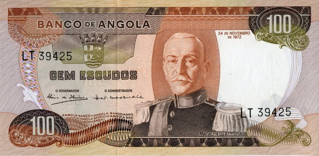 Angola 100 escudo Palma z kokosami 1972 P-101