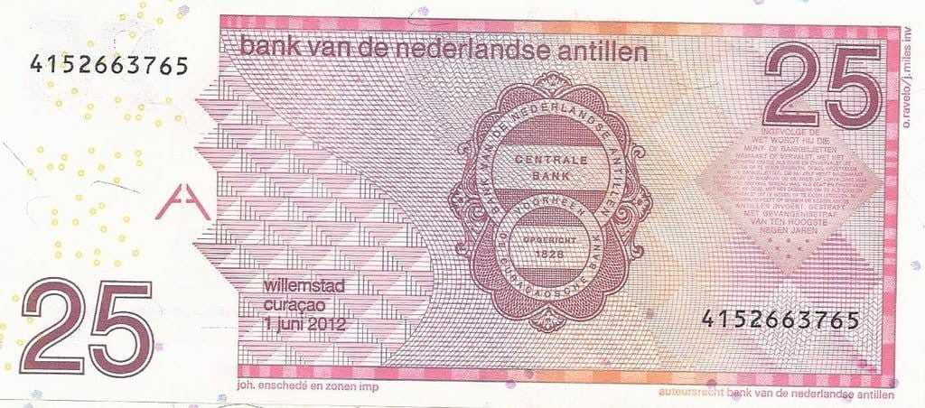 Antyle Holenderskie 25 guldenów Flaming 2012 P-29g