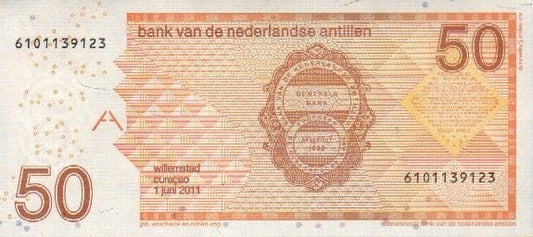 Antyle Holenderskie 50 guldenów Ptak Trogon 2011 P-30e