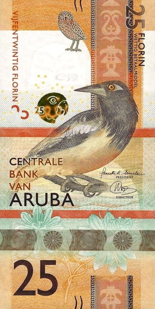 Aruba 25 florenów Ptak 2019 P-22