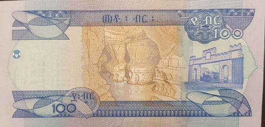 Etiopia 100 Birr Jaskinie 2023 P-55.b
