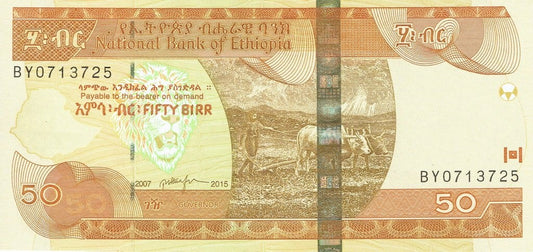 Etiopia 50 Birr Zamek 2015 P-51g