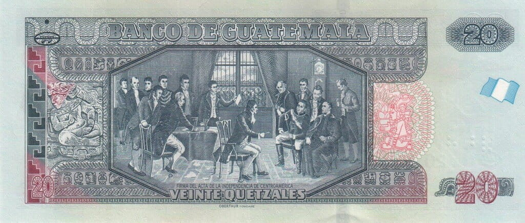 Gwatemala 20 Quetzal Federacja 2019 P-124h