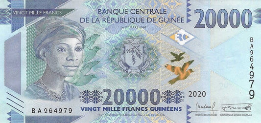 Gwinea 20 000 fr Elektrownia wodna 2020 P-50