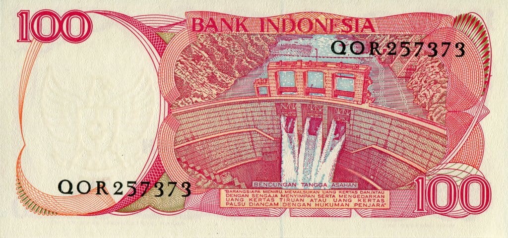 Indonezja 100 rupii Ptak 1984 P-122